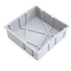 Forma De Silicone Quadrada Grafismo Cinza