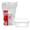 Pote quadrado 400ml, com tampa com lacre ,10 unidades