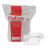 Pote Descartável 150ml Retangular Tampa Marmita Microondas Freezer 20un Transparente