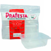 Pote Descartável 500ml Retangular Tampa Marmita Microondas Freezer 24un Transparente