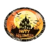 Prato de Papel Castelo Halloween 18cm Silver Festas c/10 unidades