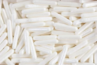 Confeito Sugar Rods Perolizados Branco