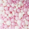 Confeito Sugar Beads Perolizado Rosa E Branco