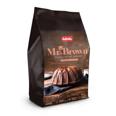 Cacau em pó Marrom – 100% alcalino - MR. BROWN - 400g