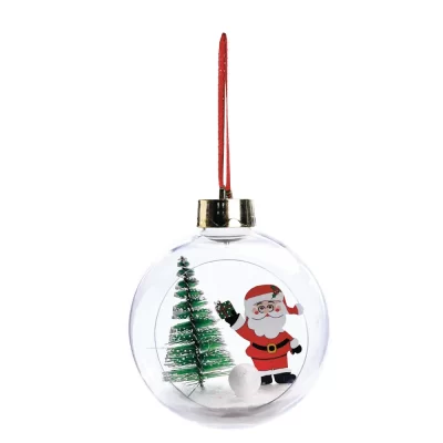 Bola para árvore de Natal com Papai Noel colorido - 1 unidade