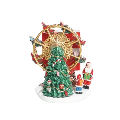 Cenário de Natal com som e movimento colorido - Roda gigante