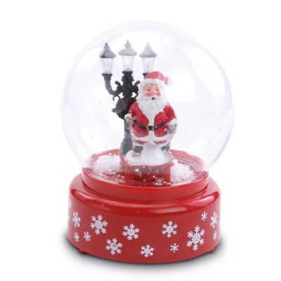 Globo Decorativo de Natal - Noel com Neve e Música - 18cm