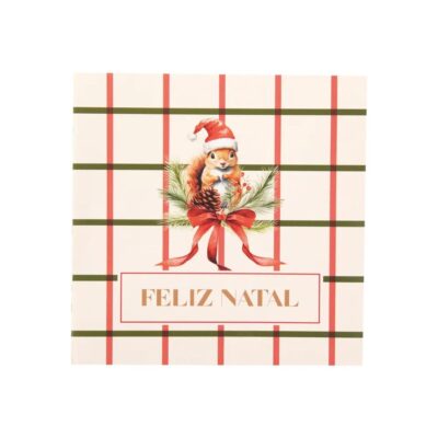 Guardanapo de Papel Esquilo Colorido 32,5x32,5 cm c/20 unidade