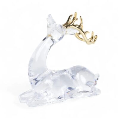 Rena Decorativa Deitada Incolor 14cm