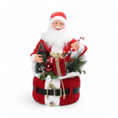 Papai Noel  Com Presentes Vermelho com Luz, som e movimento