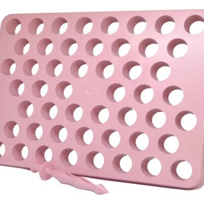 Placa Porcionadora Bluestar 15g 50 Furos Com Empurrador 2em1 Cor Rosa Bebê