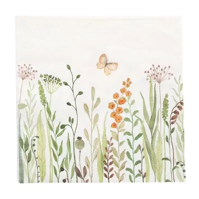 Guardanapo folhas e flores