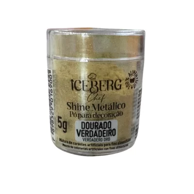 Pó para decoração Shine Metálico - Dourado Verdadeiro - 5g
