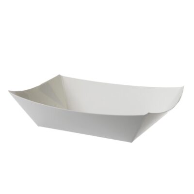 Bandeja de papel canoa - branca - 10 unidades