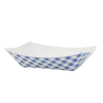 Bandeja de papel - xadrez azul - 10 unidades