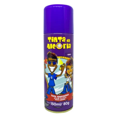 Tinta temporária spray colorido para cabelos - 150ml - Roxo