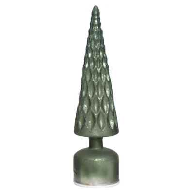 Árvore giratória decorativa com led - verde oliva