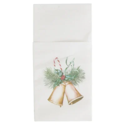 Guardanapo de papel porta talher com sino