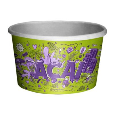 Pote de papel Açaí 250ml - 50 unidades